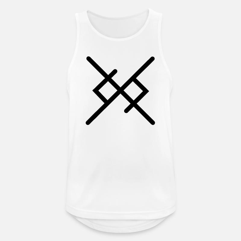 Ewige Liebe in Wikingerrunen - Männer Tank Top atmungsaktiv - Weiß