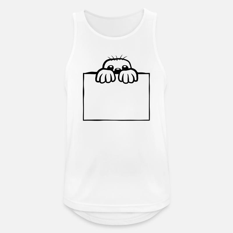 Shield Mole Design - Men's Breathable Tank Top - white