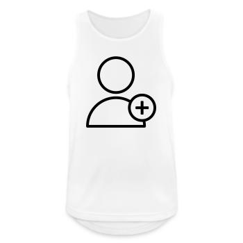 Add Partner Freund hinzufügen adden - Männer Tank Top atmungsaktiv - Weiß - Vorne - Nick (188cm)