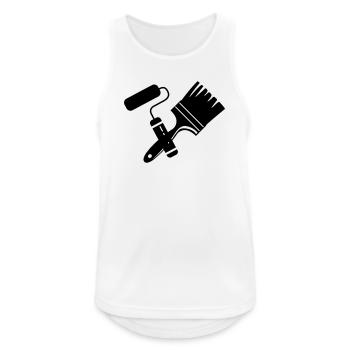 Tool Painter Walze und Pinsel Logo - Männer Tank Top atmungsaktiv - Weiß - Vorne - Nick (188cm)