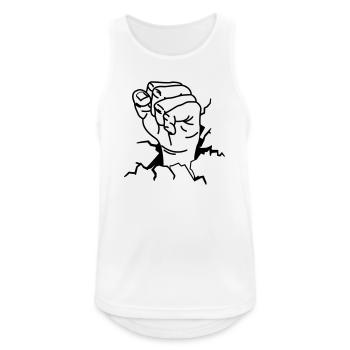 FAUST - Männer Tank Top atmungsaktiv - Weiß - Vorne - Nick (188cm)
