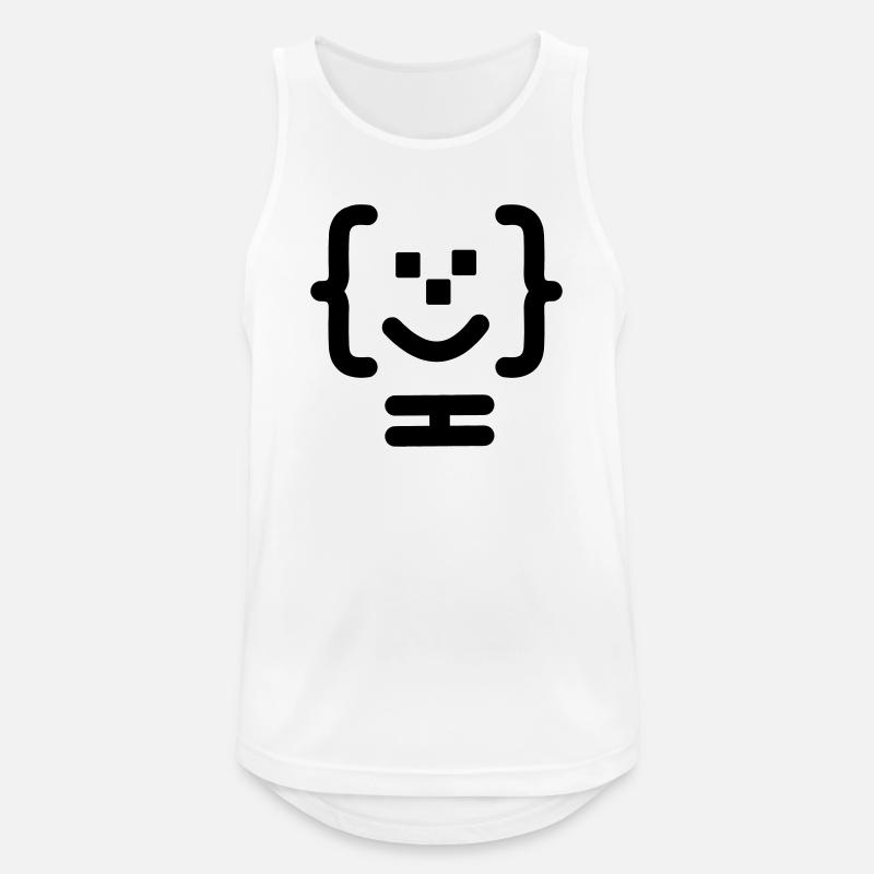 Logo du code du programmeur principal - Débardeur respirant Homme - blanc