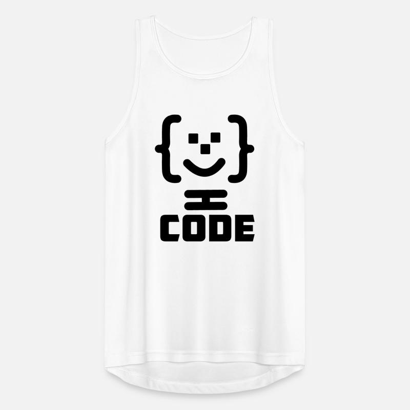 Logo du code du programmeur principal avec texte CODE Débardeur respirant Homme