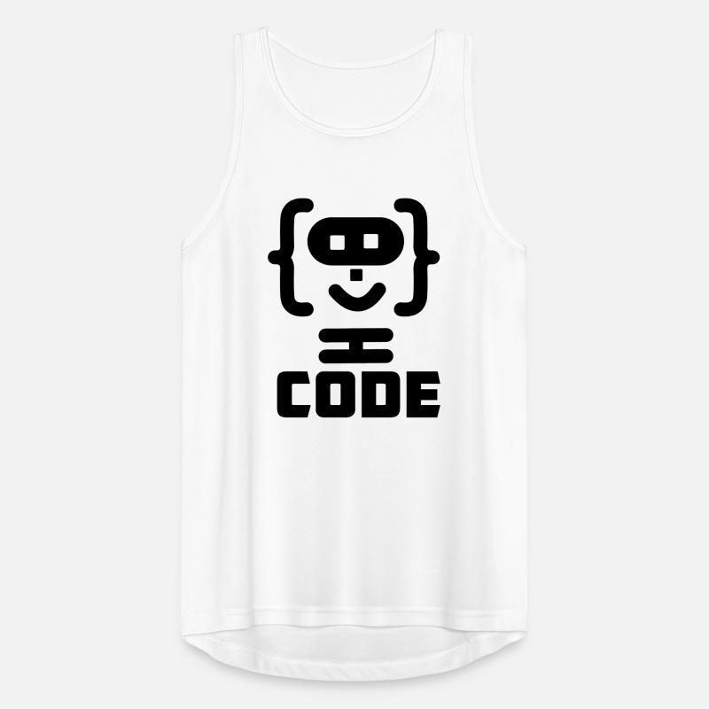 Hacker-Programmierer-Code-Logo mit Text CODE Männer Tank Top atmungsaktiv