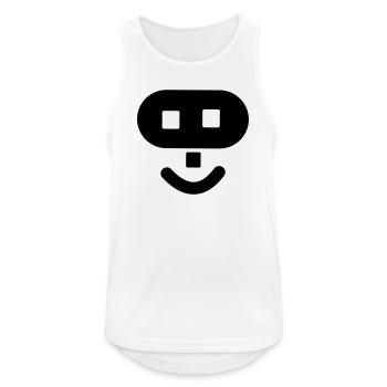 Hacker-Logo - Männer Tank Top atmungsaktiv - Weiß - Vorne - Nick (188cm)