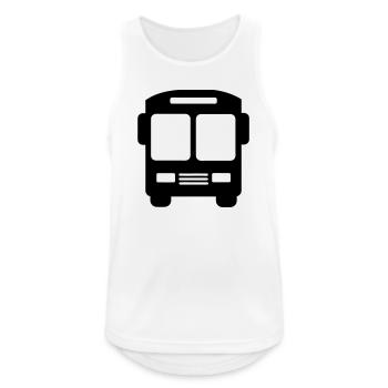 Bus-Logo - Männer Tank Top atmungsaktiv - Weiß - Vorne - Nick (188cm)