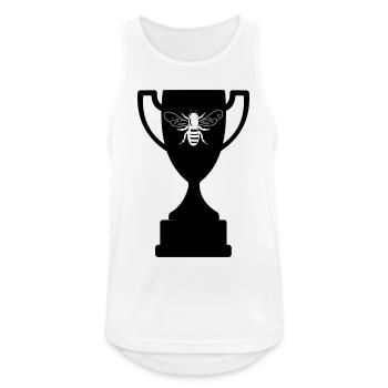Cup with cut-out bee - Men's Breathable Tank Top - white - Front - Nick (188cm)