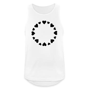 Hearts circle big small - Men's Breathable Tank Top - white - Front - Nick (188cm)