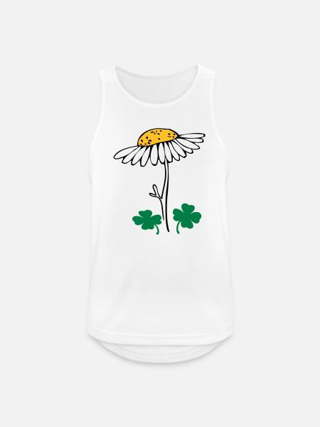 Lucky clover, chamomile blossom - Men's Breathable Tank Top - white