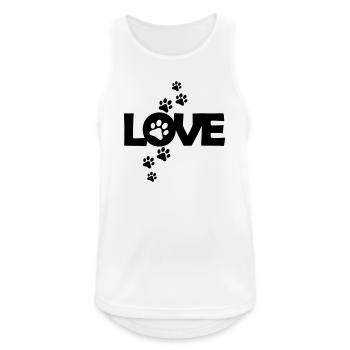 I love dogs - Men's Breathable Tank Top - white - Front - Nick (188cm)