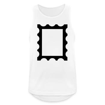 Cadre de contour de tampon - Débardeur respirant Homme - blanc - Devant - Nick (188cm)