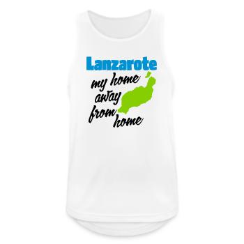 Lanzarote, ma maison loin de chez moi - Débardeur respirant Homme - blanc - Devant - Nick (188cm)