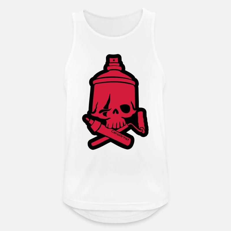 SkullCan Cano - Männer Tank Top atmungsaktiv - Weiß
