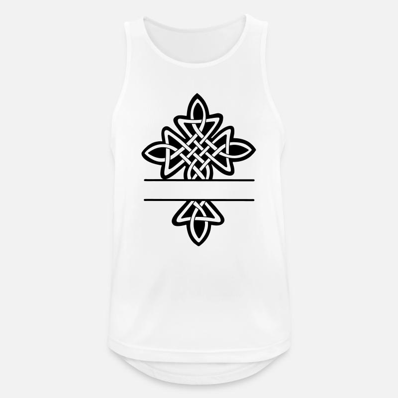 Keltisches Kreuzmonogramm - Männer Tank Top atmungsaktiv - Weiß