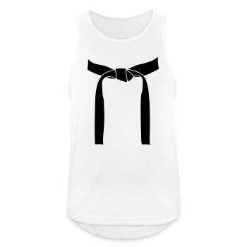 Bande de sports de combat ou obi - Débardeur respirant Homme - blanc - Devant - Nick (188cm)