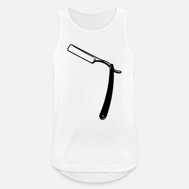 Razor open transparent shadow image - Men's Breathable Tank Top - white