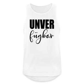 SCHRIFTZUG UNVERFÜGBAR - STATUS - Männer Tank Top atmungsaktiv - Weiß - Vorne - Nick (188cm)