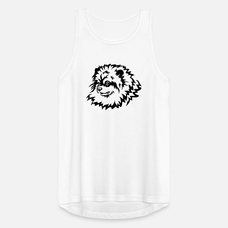 Zwergspitz Kopf Männer Tank Top atmungsaktiv