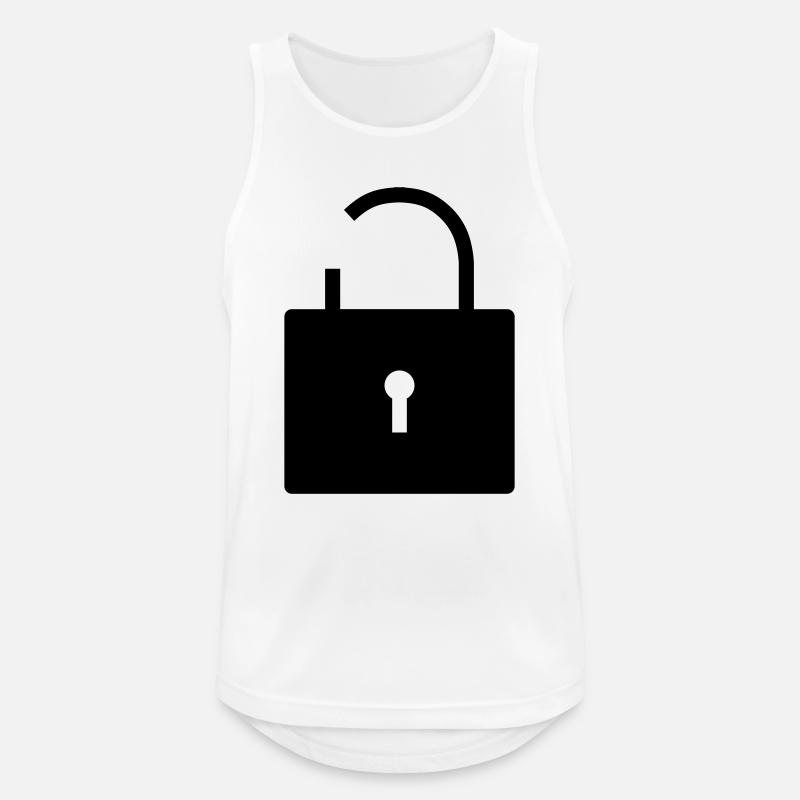 No security no security open lock lock - Men's Breathable Tank Top - white