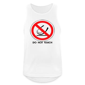 Do Not Touch - Débardeur respirant Homme - blanc - Devant - Nick (188cm)