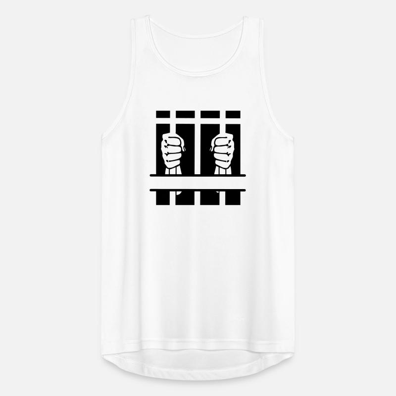 Zwei Fäuste hinter Gittern und Leerzeichen Männer Tank Top atmungsaktiv