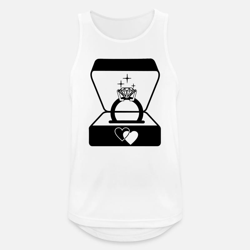 Juwelier Ehering in Box - Männer Tank Top atmungsaktiv - Weiß
