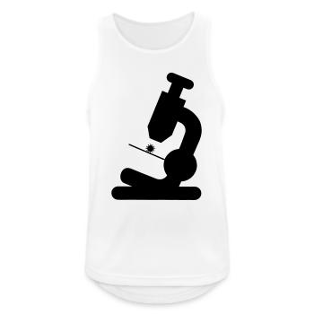 Mikroskop - Männer Tank Top atmungsaktiv - Weiß - Vorne - Nick (188cm)