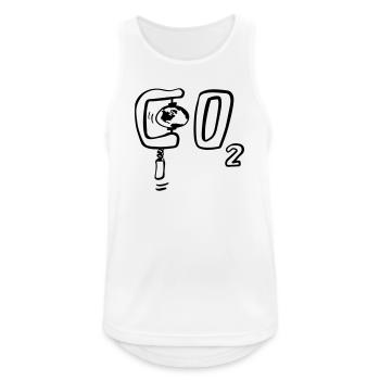 Unter CO2 Druck - Erde im Klimawandel - Männer Tank Top atmungsaktiv - Weiß - Vorne - Nick (188cm)