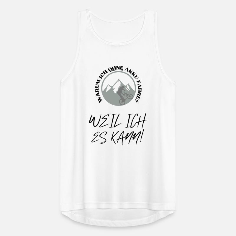 Why do I ride without a battery? Battery empty? Ride on Men's Breathable Tank Top