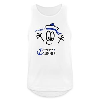 Marin Ahoy - Débardeur respirant Homme - blanc - Devant - Nick (188cm)