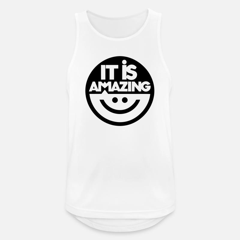 Verblüffend - Männer Tank Top atmungsaktiv - Weiß