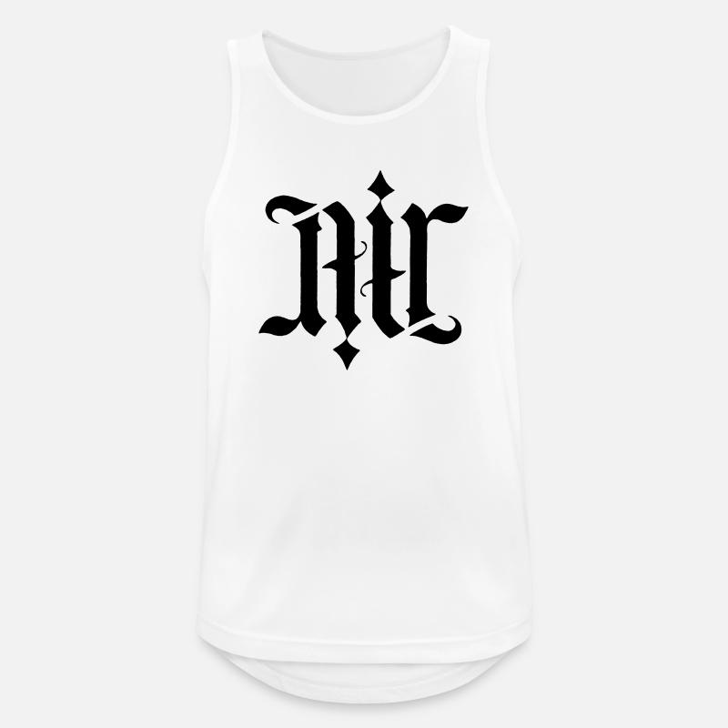 Ambigramm - Air  - Männer Tank Top atmungsaktiv - Weiß