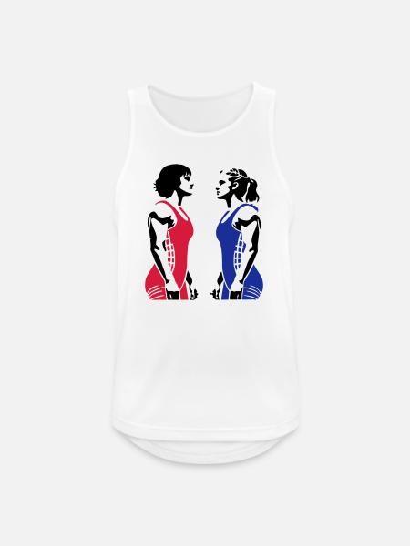 Women's Wrestling - Men's Breathable Tank Top - white