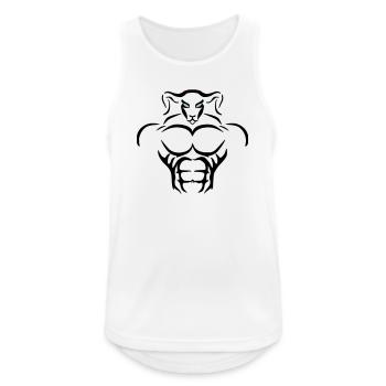 Alpha Aries Deluxe - Männer Tank Top atmungsaktiv - Weiß - Vorne - Nick (188cm)