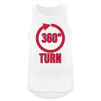 360-Grad-Drehung - Männer Tank Top atmungsaktiv - Weiß - Vorne - Nick (188cm)