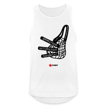 PUNKT Solishirt - Männer Tank Top atmungsaktiv - Weiß - Vorne - Nick (188cm)