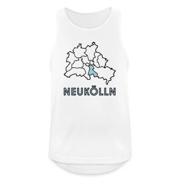NEUKÖLLN, un quartier de Berlin - Débardeur respirant Homme - blanc - Devant - Nick (188cm)