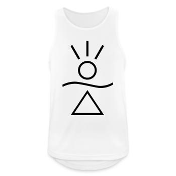 Honnaua - Das Amulett des Glücks - Männer Tank Top atmungsaktiv - Weiß - Vorne - Nick (188cm)
