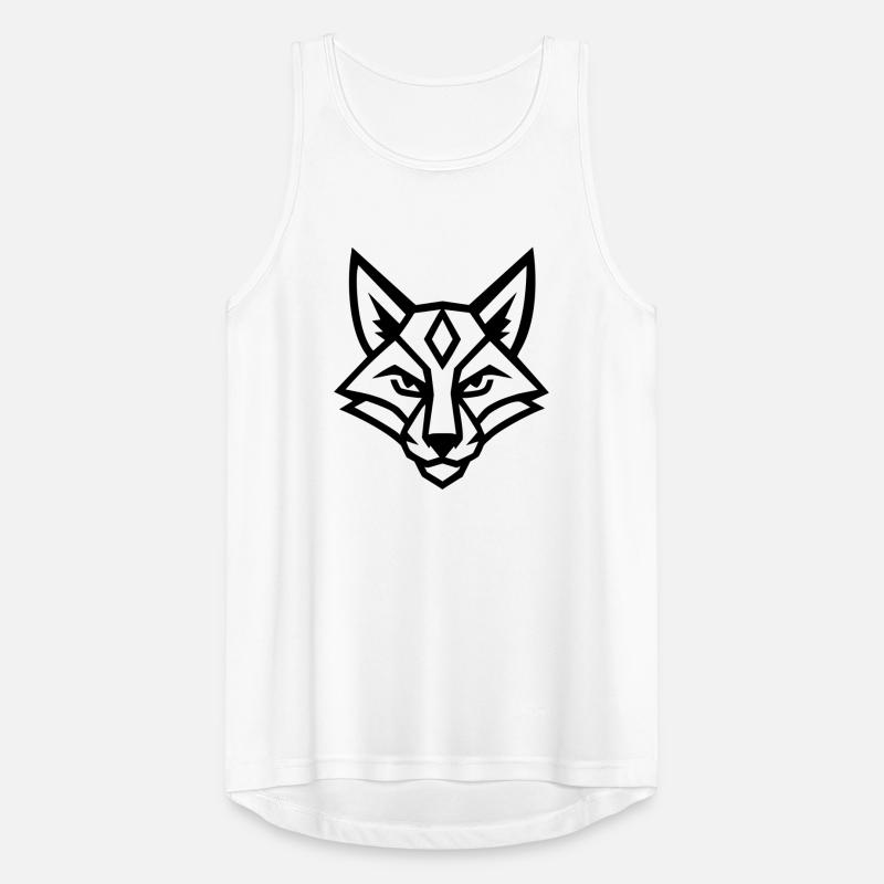 Stylized geometric fox Men's Breathable Tank Top