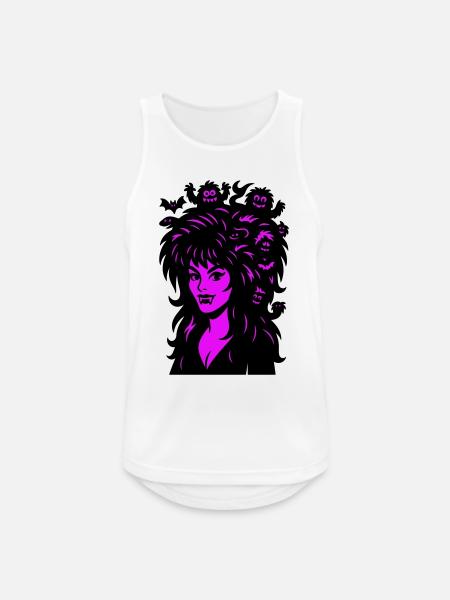 Dame vampire avec des super-cheveux ! - Débardeur respirant Homme - blanc