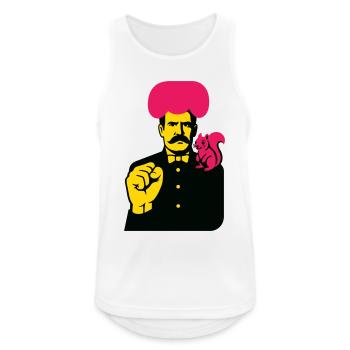Strange Art Man - Men's Breathable Tank Top - white - Front - Nick (188cm)