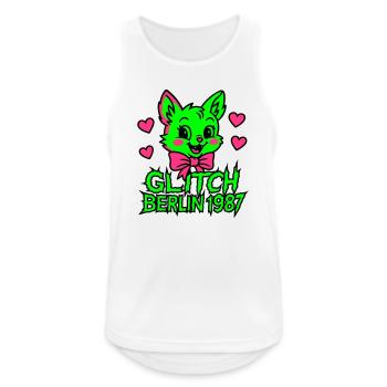 Glitch Berlin 1987 - Männer Tank Top atmungsaktiv - Weiß - Vorne - Nick (188cm)
