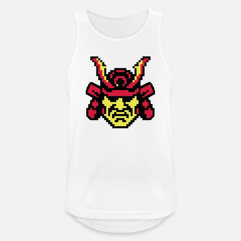 Pixel Samurai 8bit - Men's Breathable Tank Top - white