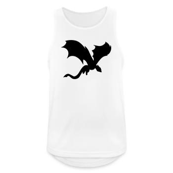 Schatten des mythischen Drachen - Männer Tank Top atmungsaktiv - Weiß - Vorne - Nick (188cm)