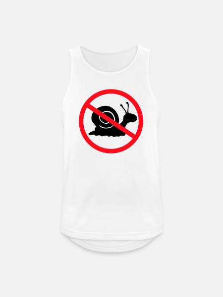 Panneau d'interdiction d'escargots sans préavis - Débardeur respirant Homme - blanc