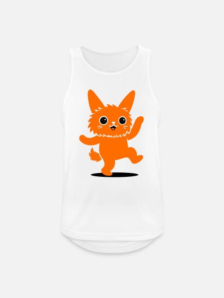 Witziger Tier-Charakter mit großen Augen - Männer Tank Top atmungsaktiv - Weiß