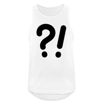 Fragezeichen und Ausrufezeichen - Männer Tank Top atmungsaktiv - Weiß - Vorne - Nick (188cm)