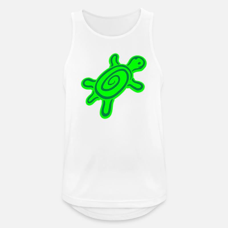 turtle spiral turtle shell pattern cute - Men's Breathable Tank Top - white