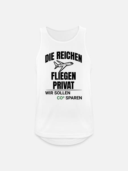 Abstraktes CO2 Klimaschutz Design - Männer Tank Top atmungsaktiv - Weiß
