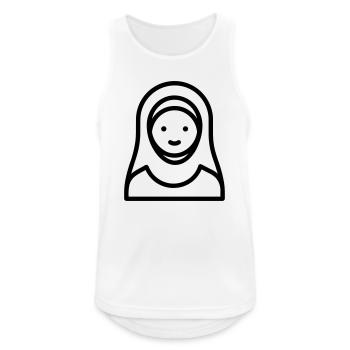 Muslim woman - Men's Breathable Tank Top - white - Front - Nick (188cm)